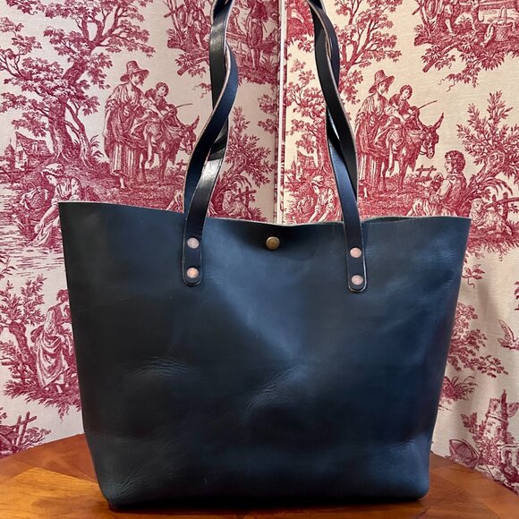 KMM & Co Horween Cobalt Dublin East West Tote - Picture 13 of 16